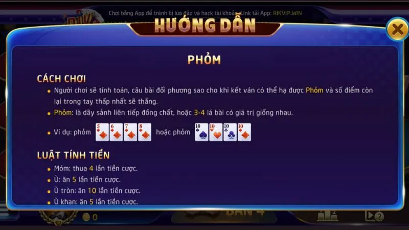 Tham khảo hướng dẫn trước khi chơi phỏm tại Rikvip