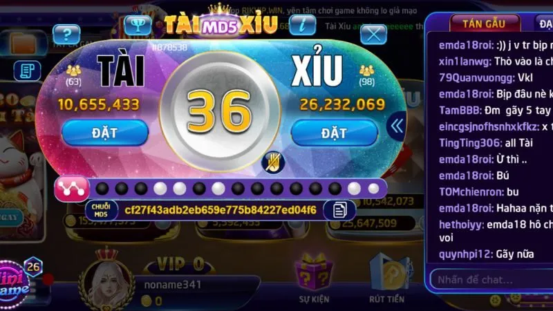 Tài Xỉu Rikvip sảnh cá cược thưởng lớn